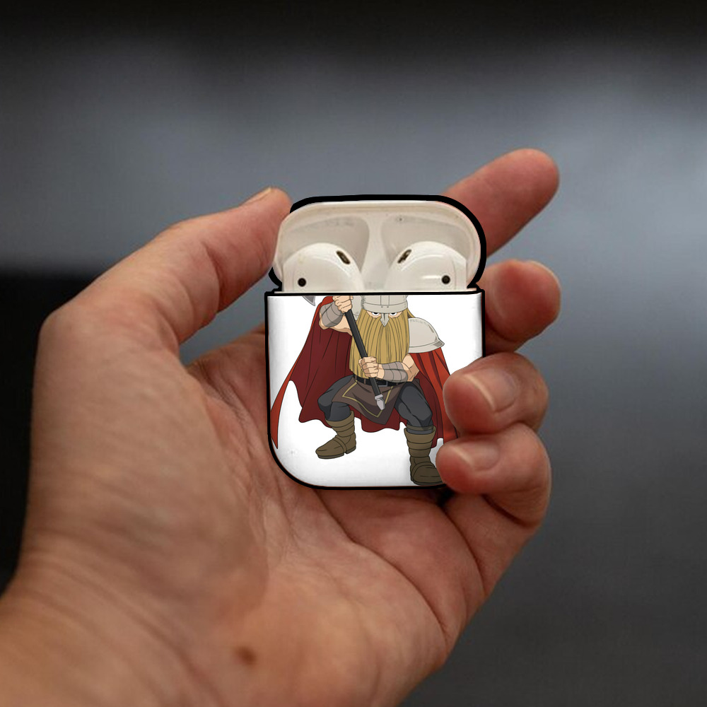 葬送のフリーレン Frieren AirPods 第2世代保護ケース ハードシェル ブラック 耐衝撃・防指紋・カラビナ付き