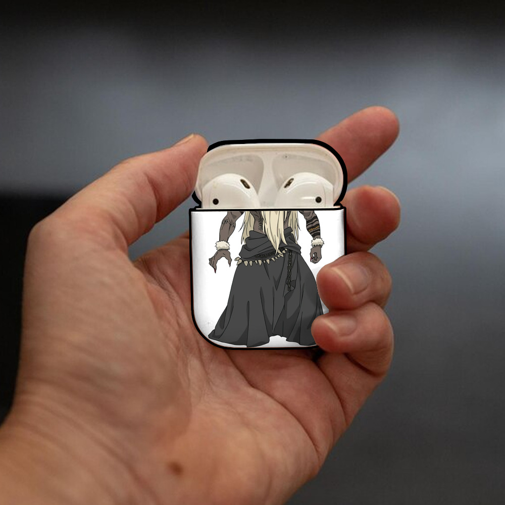 葬送のフリーレン Frieren AirPods 第2世代保護ケース ハードシェル ブラック 耐衝撃・防指紋・カラビナ付き