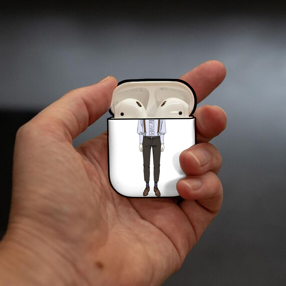 葬送のフリーレン Frieren AirPods 第2世代保護ケース ハードシェル ブラック 耐衝撃・防指紋・カラビナ付き