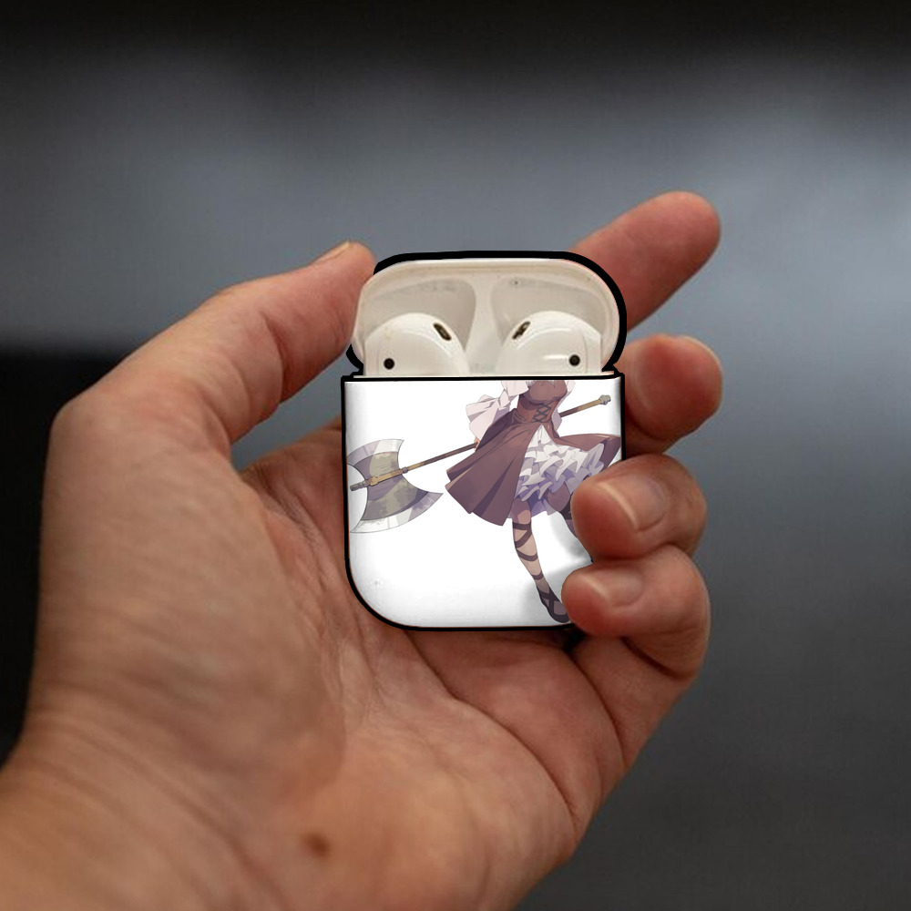 葬送のフリーレン Frieren AirPods 第2世代保護ケース ハードシェル ブラック 耐衝撃・防指紋・カラビナ付き