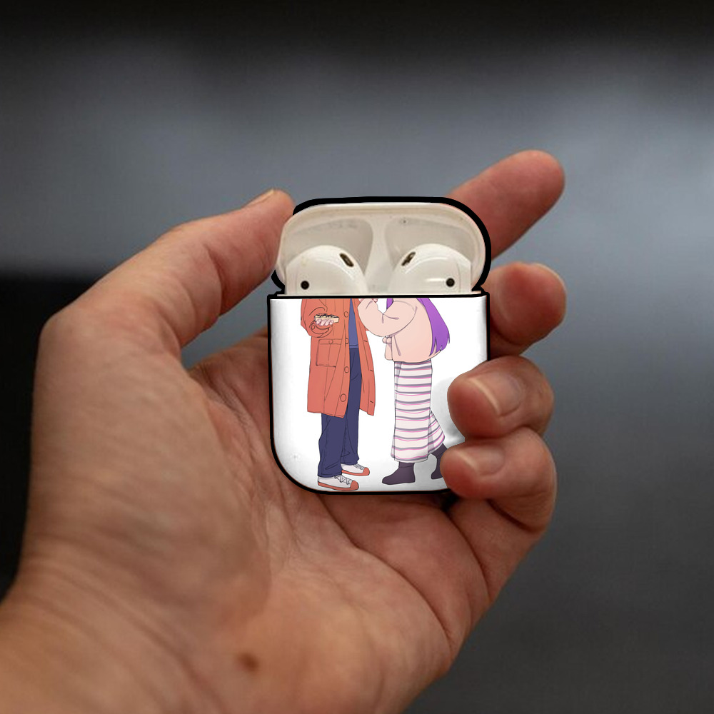 葬送のフリーレン Frieren AirPods 第2世代保護ケース ハードシェル ブラック 耐衝撃・防指紋・カラビナ付き