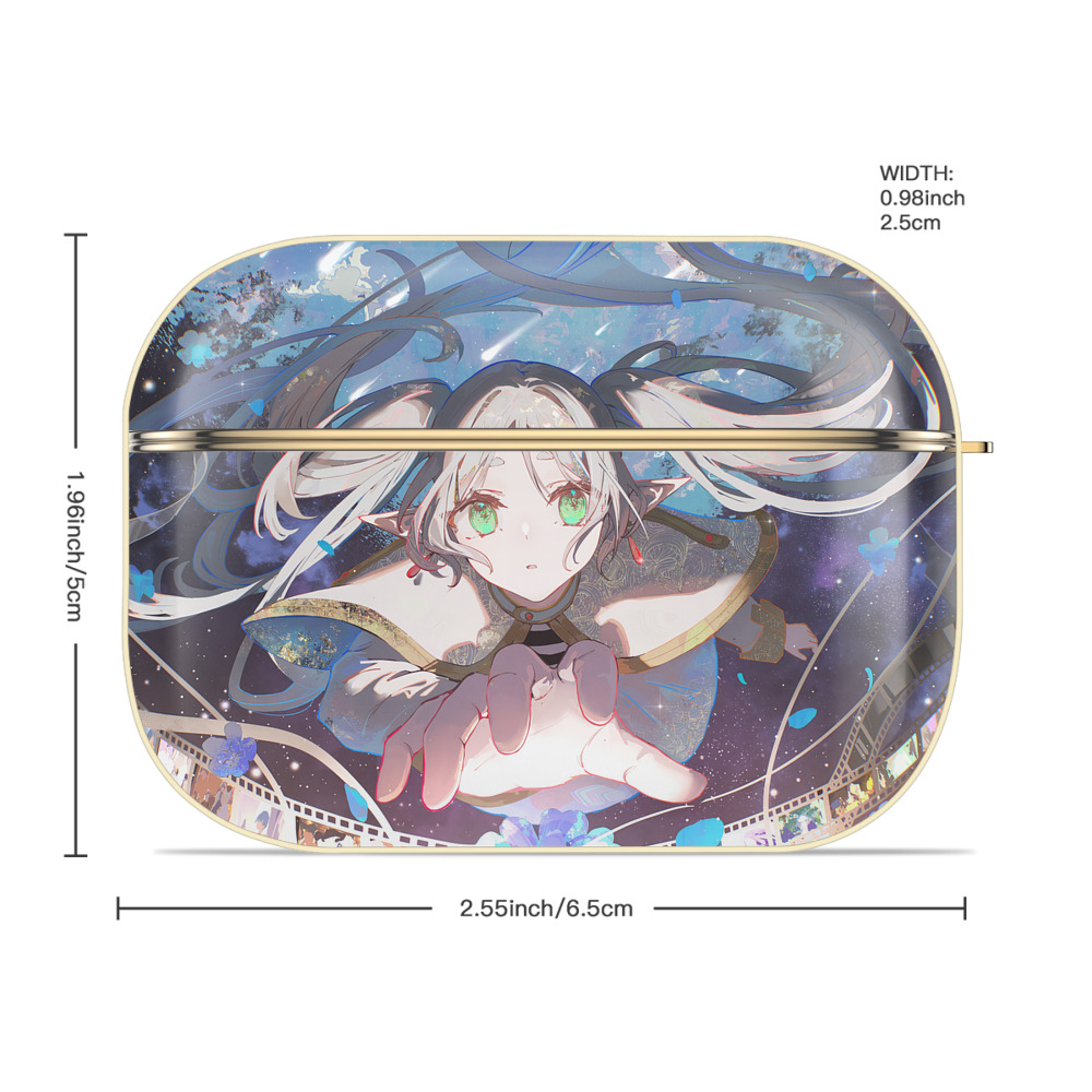 葬送のフリーレン Frieren 【AirPods Pro用】ハードシェル保護ケース｜耐衝撃・防指紋・カラビナ付き商品仕様