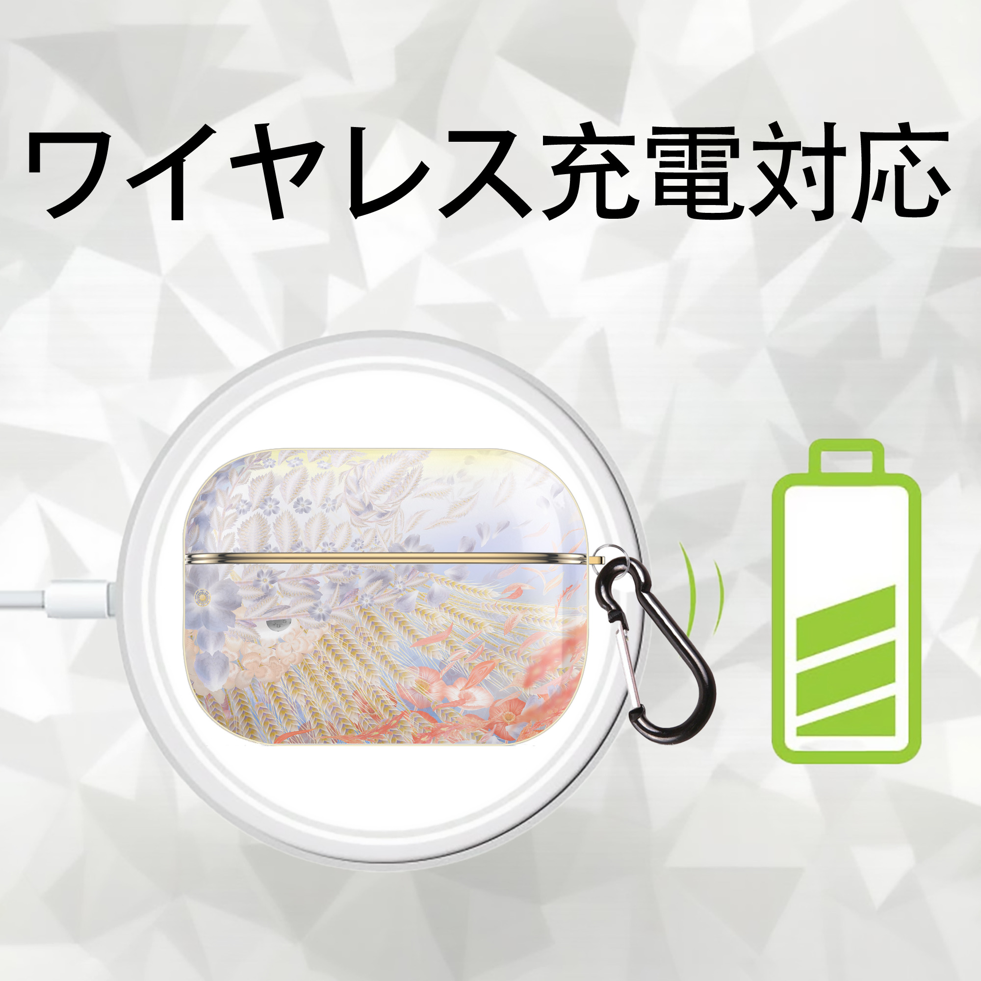葬送のフリーレン Frieren 【AirPods Pro用】ハードシェル保護ケース｜耐衝撃・防指紋・カラビナ付き商品仕様