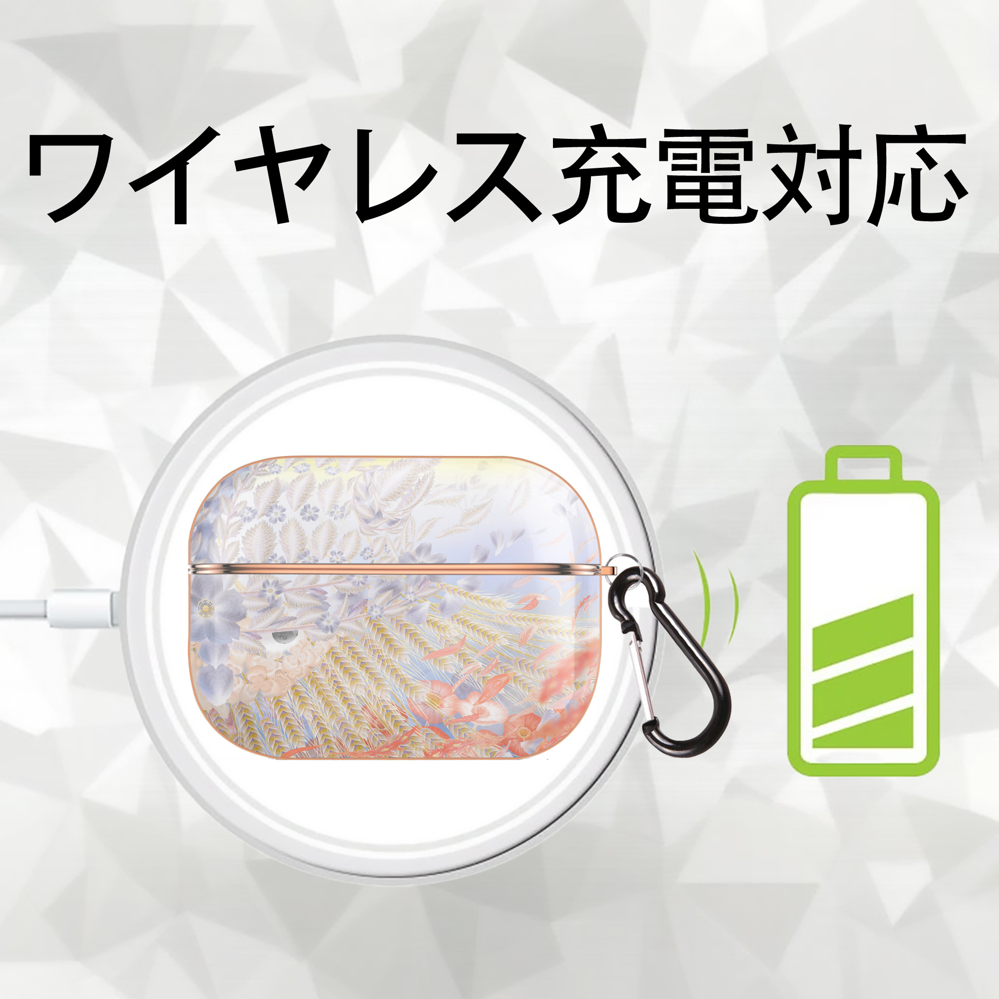 葬送のフリーレン Frieren 【AirPods Pro用】ハードシェル保護ケース｜耐衝撃・防指紋・カラビナ付き商品仕様